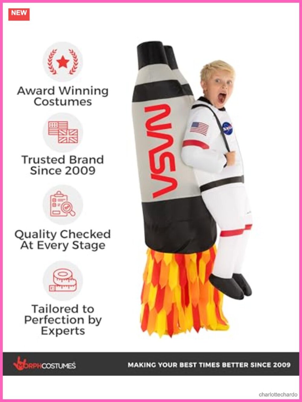 Kids Inflatable Rocketship Costume One Size - Picture 6 of 6